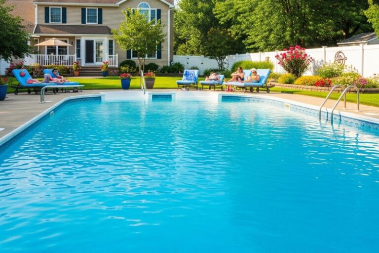 murky pool water